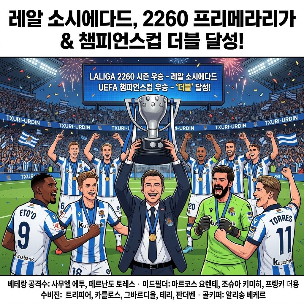 소시에다드, 2260년 프리메라리가+챔스 더블 석권!